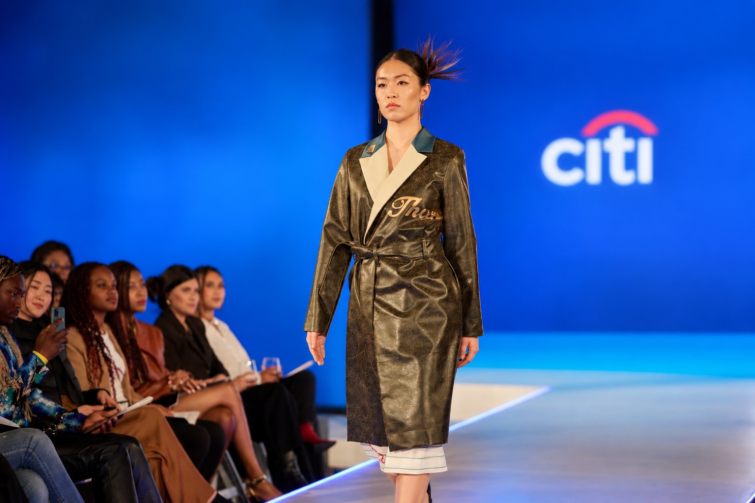 A model on the Styled By Citi runway at LA Fashion Week